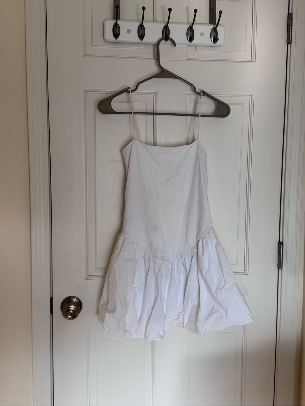 Forever 21 White Bubble Hem Mini Dress